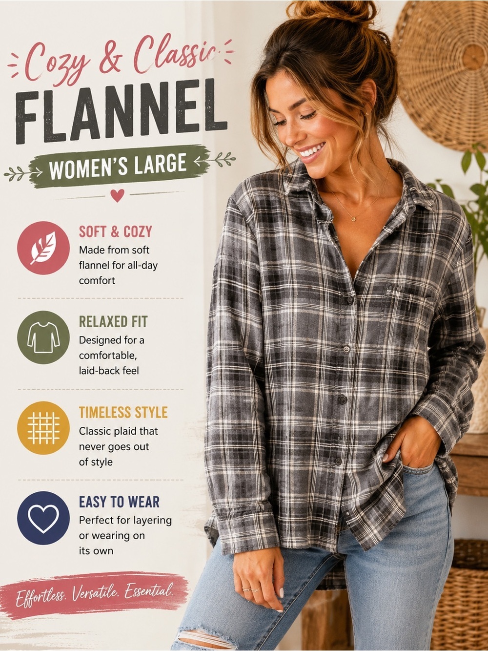 SO Gray Plaid Button-Down Shirt